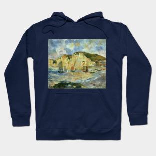 Sea and Cliffs by Pierre Renoir Hoodie